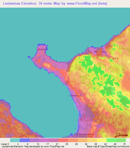 Laulasmaa,Estonia Elevation Map
