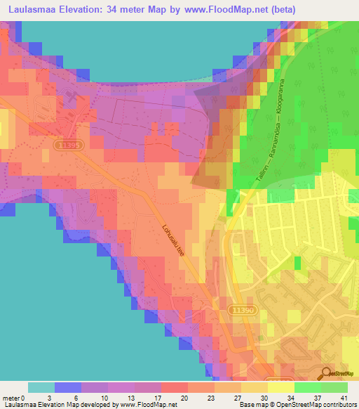 Laulasmaa,Estonia Elevation Map
