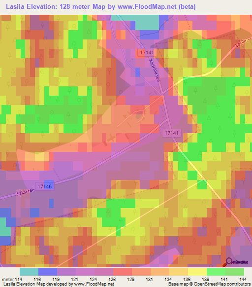 Lasila,Estonia Elevation Map