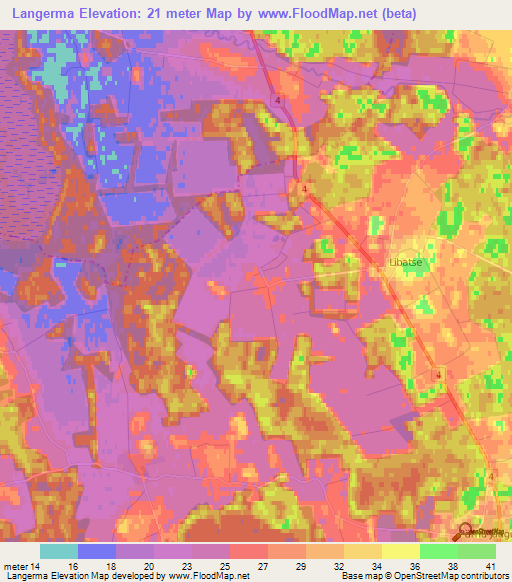 Langerma,Estonia Elevation Map
