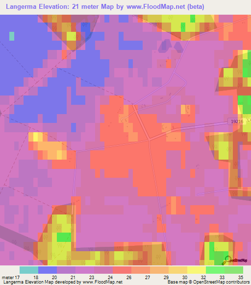 Langerma,Estonia Elevation Map