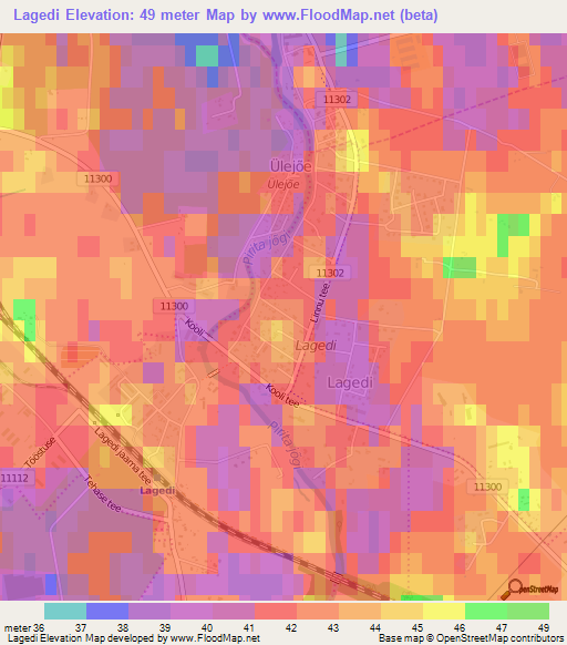 Lagedi,Estonia Elevation Map