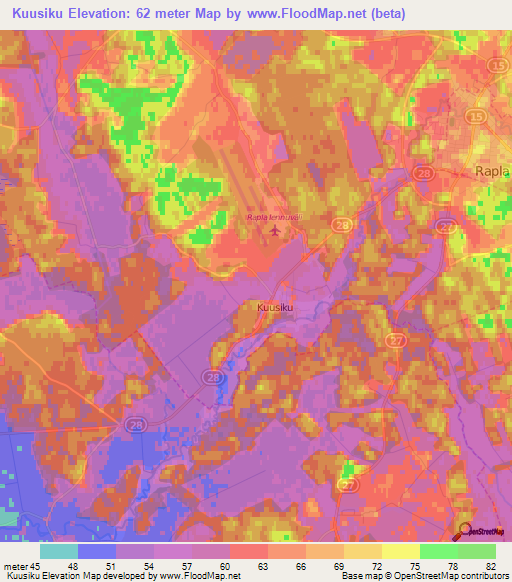 Kuusiku,Estonia Elevation Map