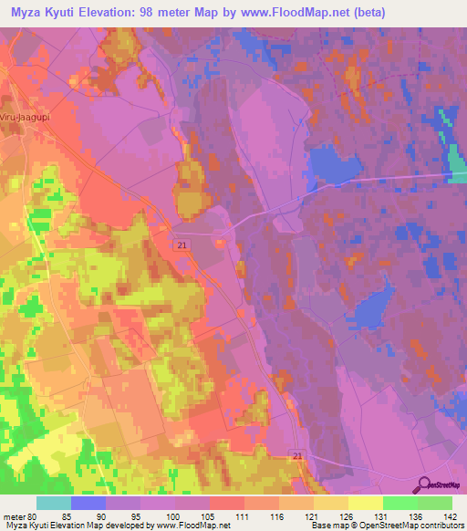Myza Kyuti,Estonia Elevation Map