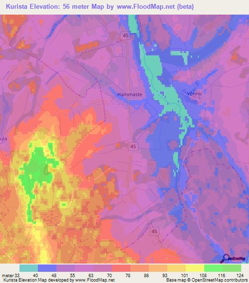 Kurista,Estonia Elevation Map