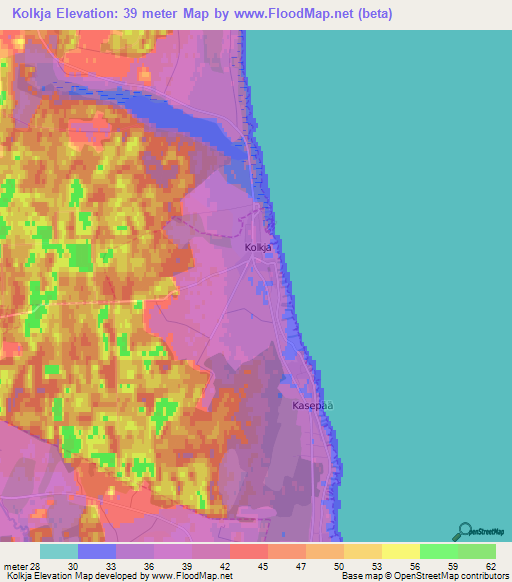 Kolkja,Estonia Elevation Map