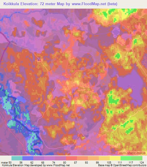 Koikkula,Estonia Elevation Map