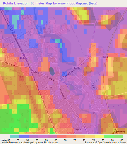 Kohila,Estonia Elevation Map