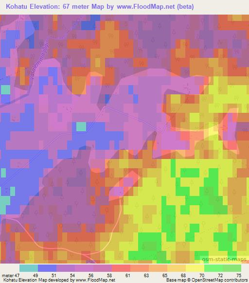 Kohatu,Estonia Elevation Map