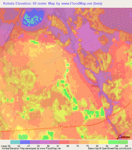 Kohala,Estonia Elevation Map