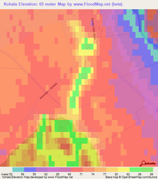 Kohala,Estonia Elevation Map