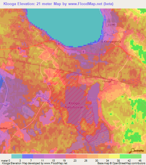 Klooga,Estonia Elevation Map