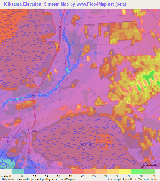 Kilksama,Estonia Elevation Map