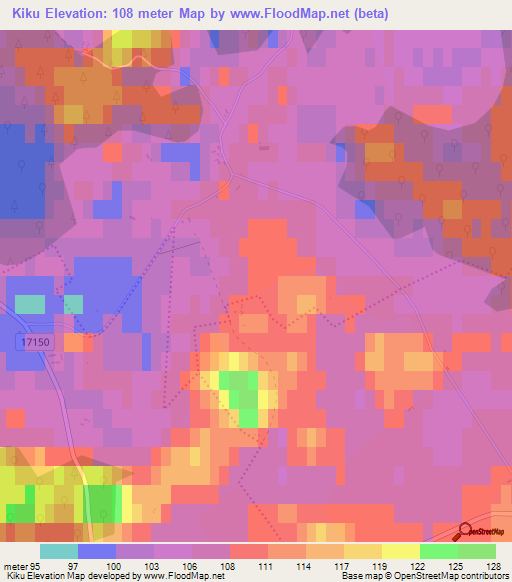 Kiku,Estonia Elevation Map