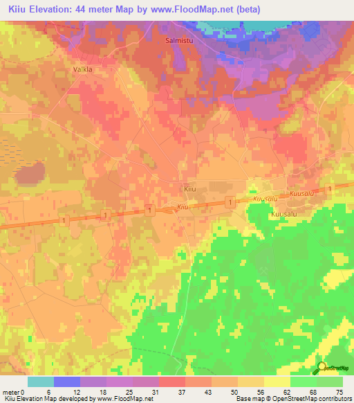 Kiiu,Estonia Elevation Map