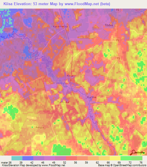 Kiisa,Estonia Elevation Map