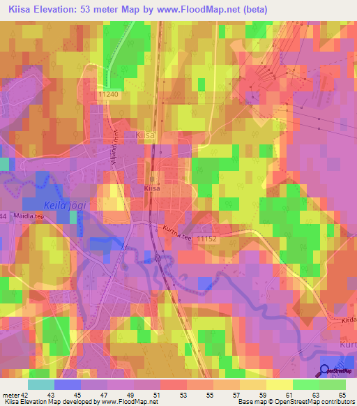 Kiisa,Estonia Elevation Map