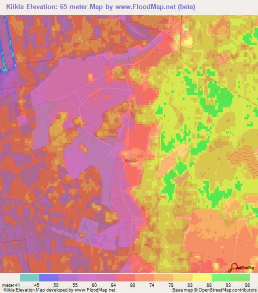 Kiikla,Estonia Elevation Map