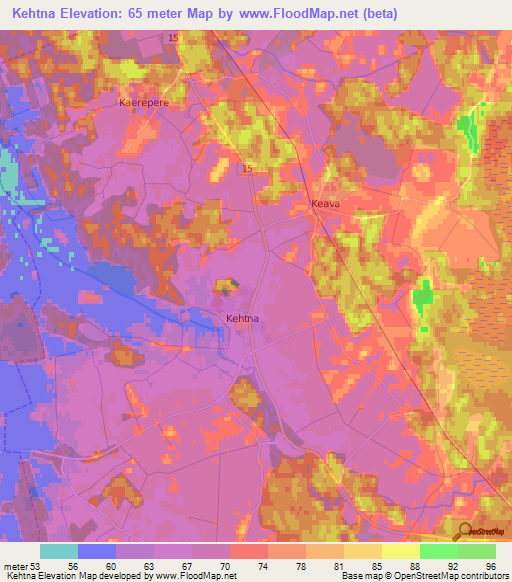 Kehtna,Estonia Elevation Map