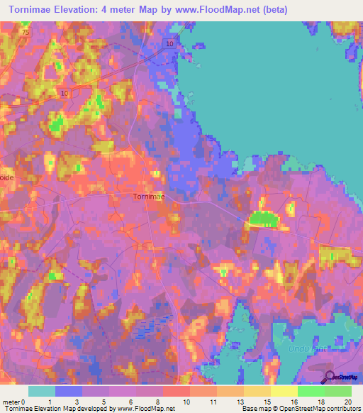 Tornimae,Estonia Elevation Map