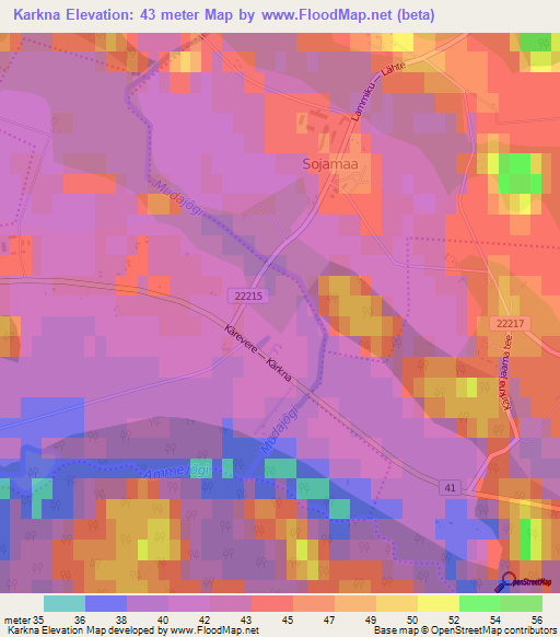 Karkna,Estonia Elevation Map