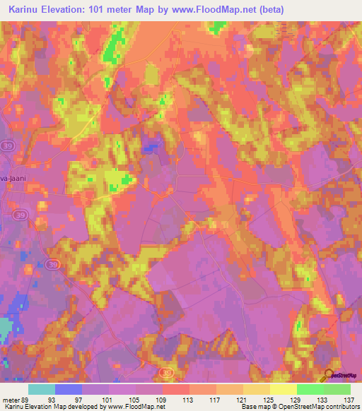 Karinu,Estonia Elevation Map