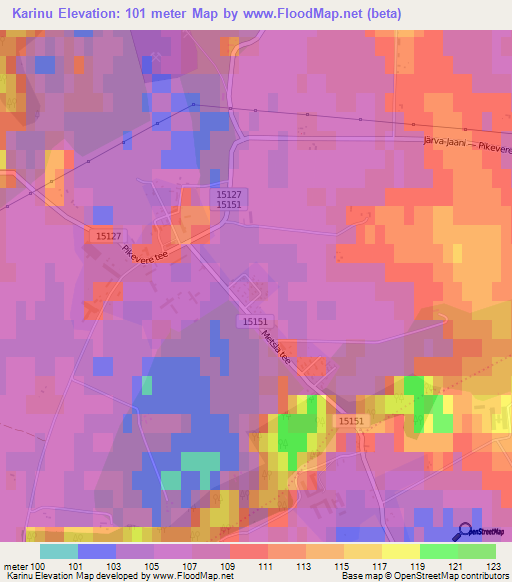 Karinu,Estonia Elevation Map