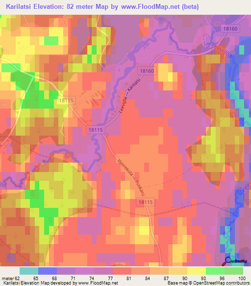 Karilatsi,Estonia Elevation Map