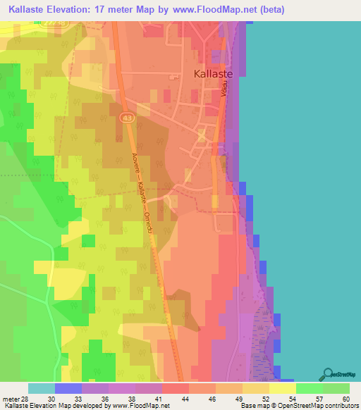 Kallaste,Estonia Elevation Map