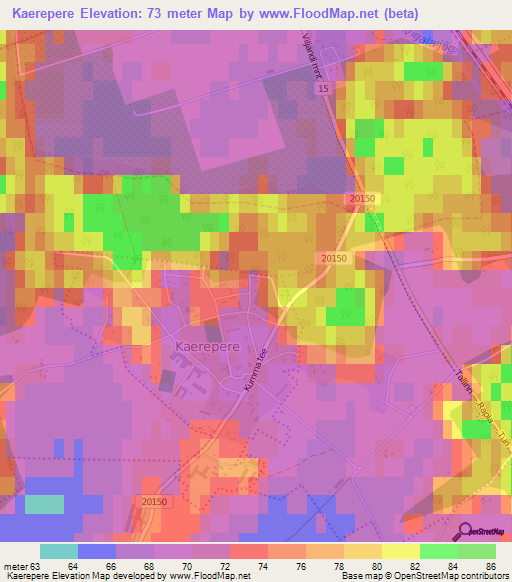 Kaerepere,Estonia Elevation Map