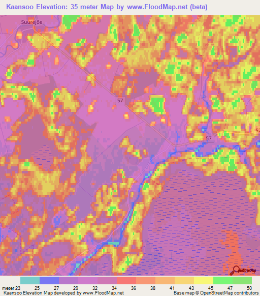 Kaansoo,Estonia Elevation Map