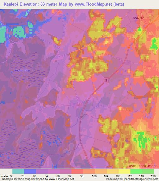 Kaalepi,Estonia Elevation Map