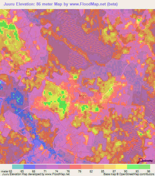 Juuru,Estonia Elevation Map