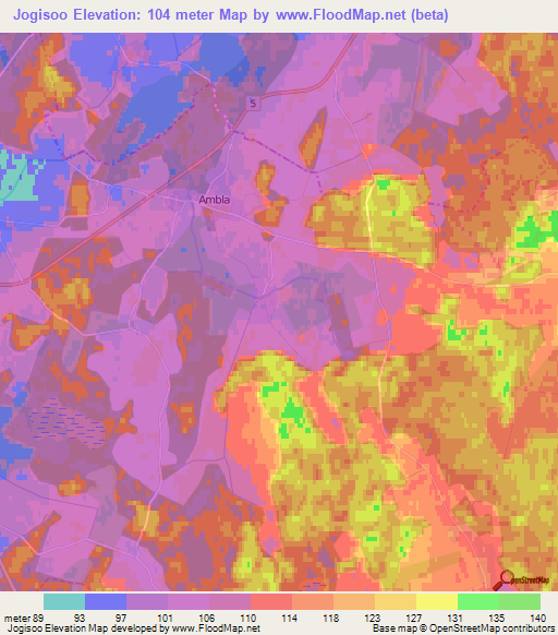 Jogisoo,Estonia Elevation Map