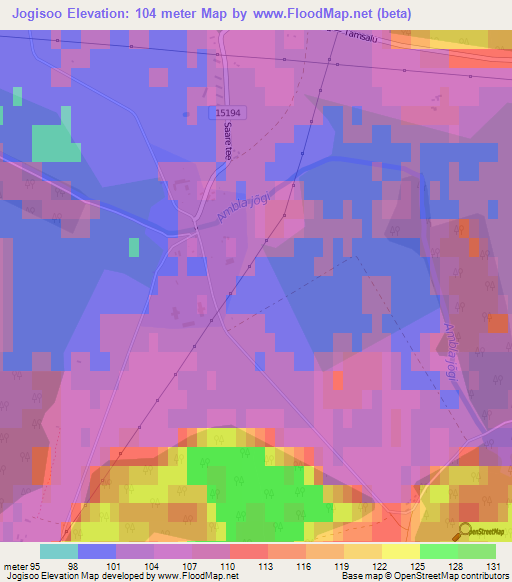 Jogisoo,Estonia Elevation Map