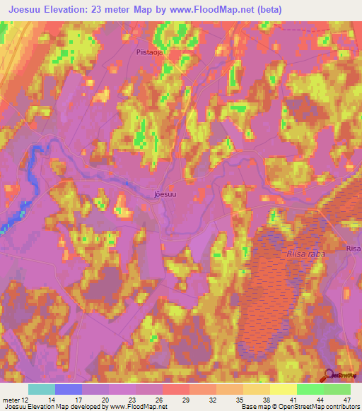 Joesuu,Estonia Elevation Map
