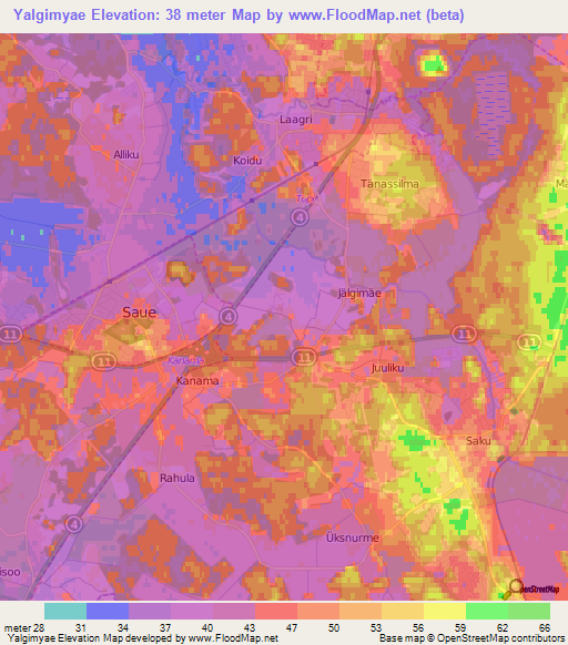 Yalgimyae,Estonia Elevation Map