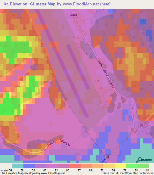 Ira,Estonia Elevation Map
