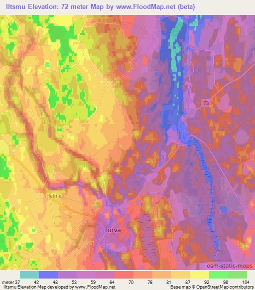 Iltsmu,Estonia Elevation Map