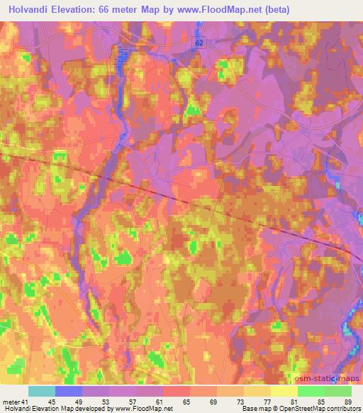 Holvandi,Estonia Elevation Map