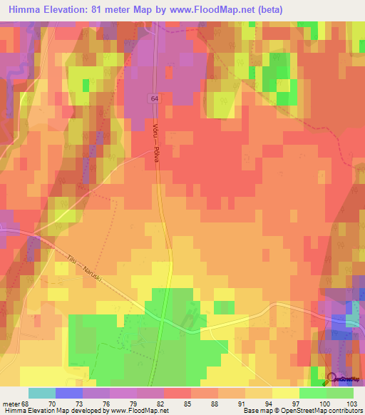 Himma,Estonia Elevation Map