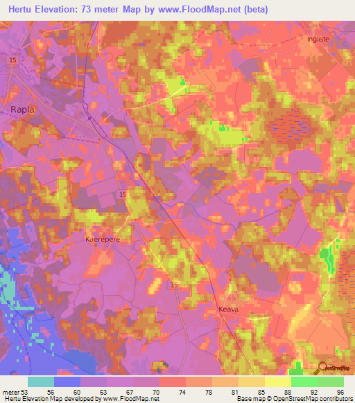 Hertu,Estonia Elevation Map