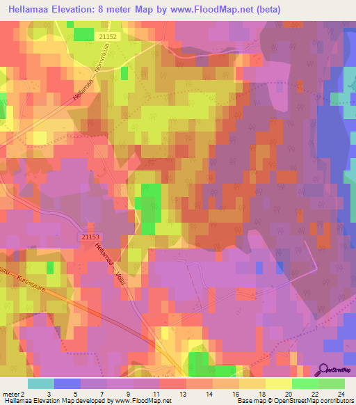 Hellamaa,Estonia Elevation Map
