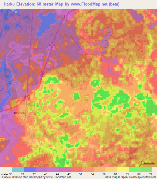 Harku,Estonia Elevation Map