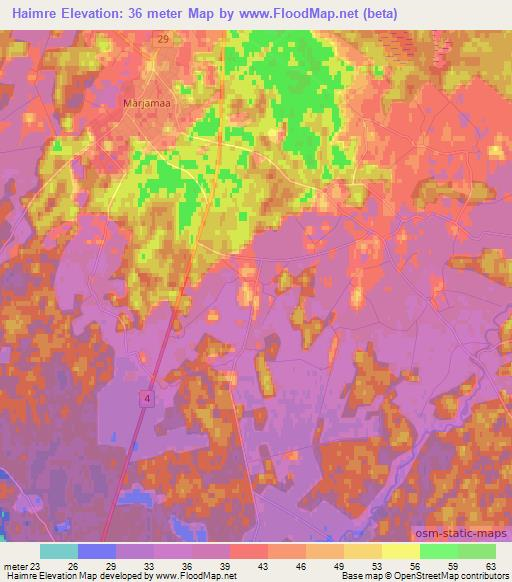 Haimre,Estonia Elevation Map