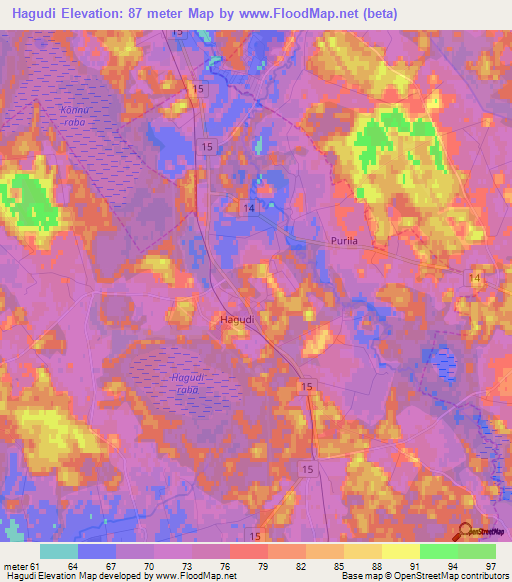 Hagudi,Estonia Elevation Map