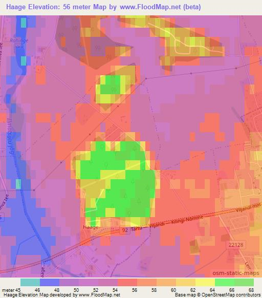 Haage,Estonia Elevation Map
