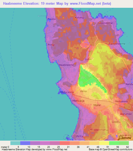 Haabneeme,Estonia Elevation Map