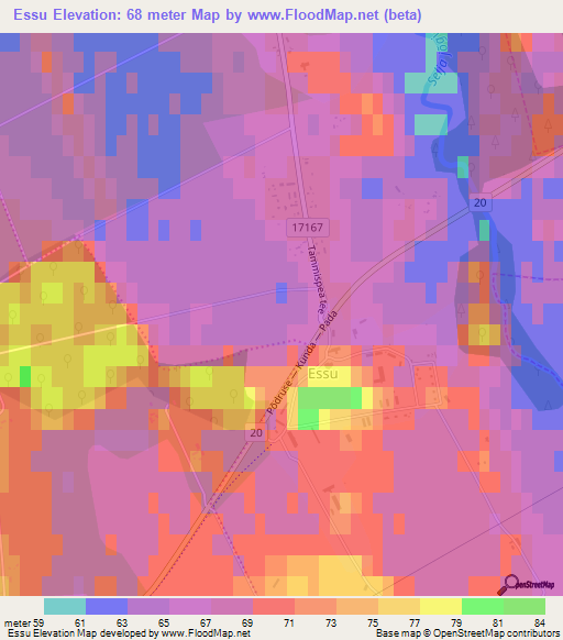 Essu,Estonia Elevation Map