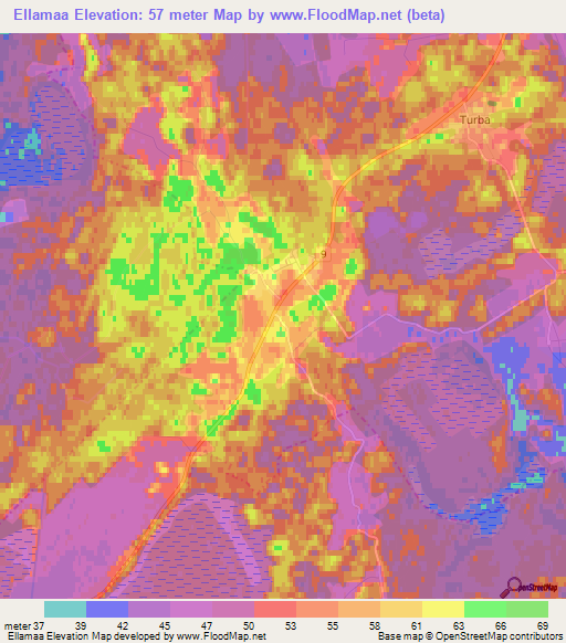 Ellamaa,Estonia Elevation Map